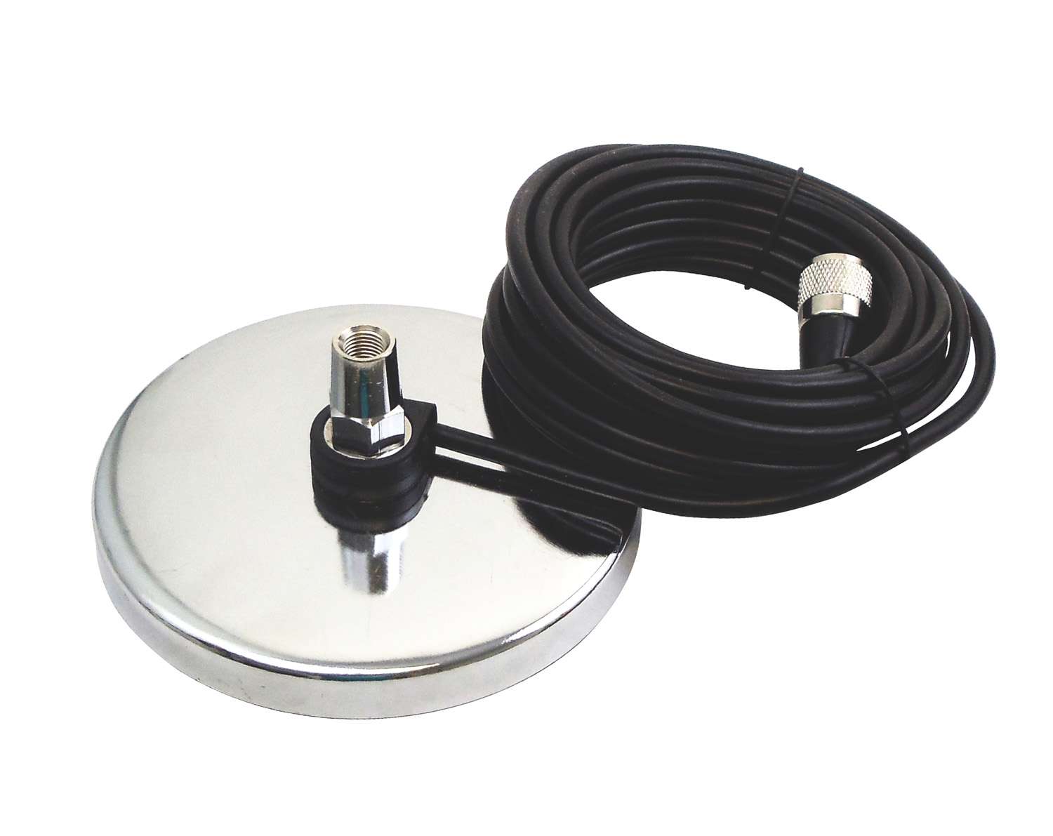 Accessories Unlimited 5" CHROME MAGNETIC BASE W/ 18 COAX