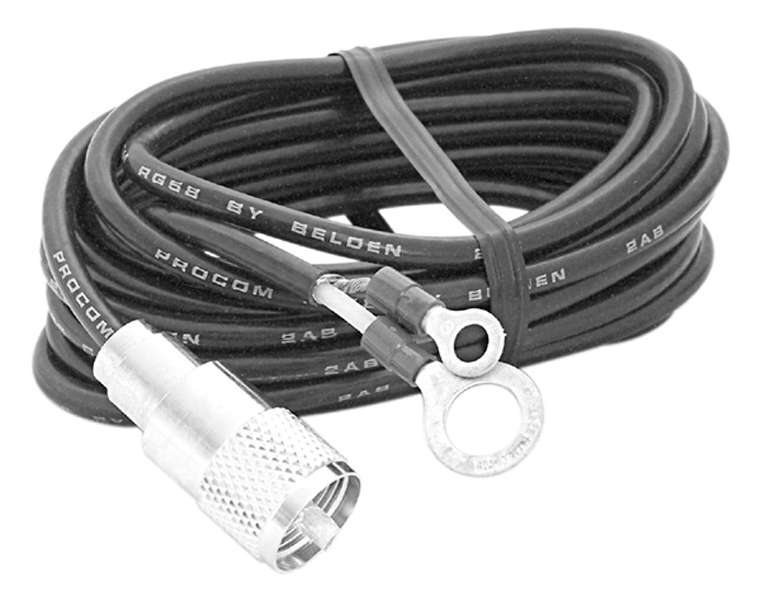 ACCESSORIES UNLIMITED - 12 FOOT RG58AU COAX CABLE WITH SOLDERED PL259 AND LUGS