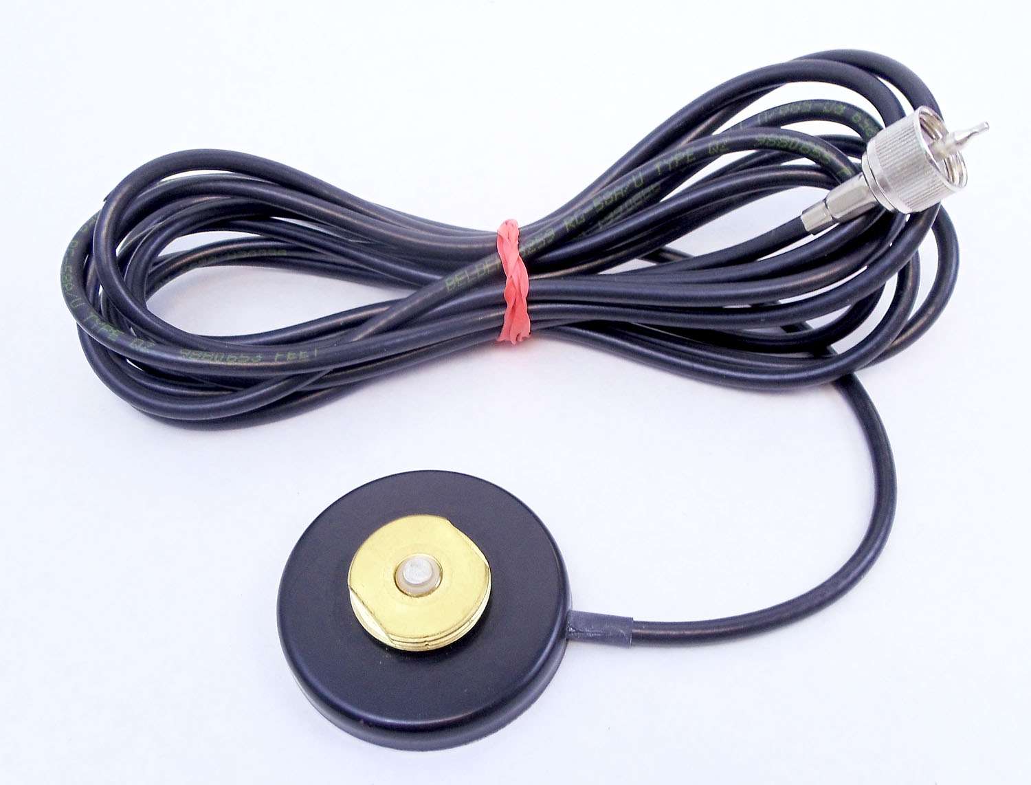 MAXRAD - 2-5/16" MINI BLACK 3/4" NMO MAGNET MOUNT WITH 12' RG58AU COAX CABLE & PL259 CONNECTOR