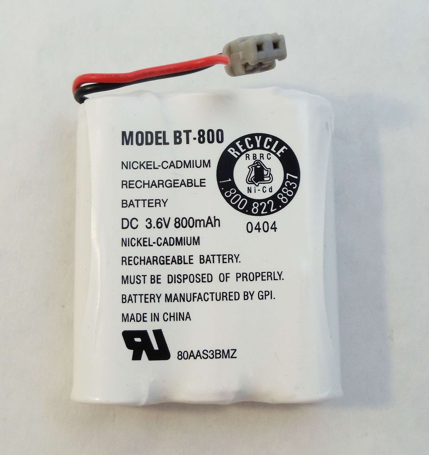 UNIDEN BT-1004 NICKEL METAL HYDRIDE 3.6VCD, 500MAH REPLACEMENT BATTERY PACK FOR DXT736