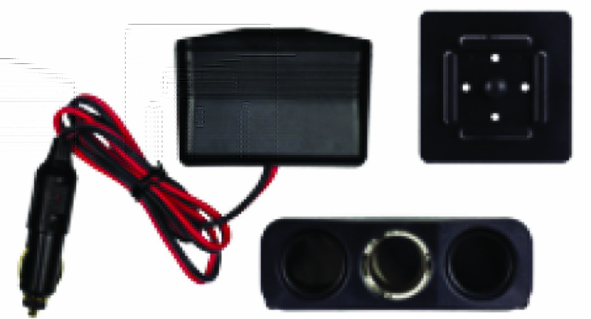 METRA - 12 VOLT UNDER DASH MOUNT TRIPLE SOCKET CIGARETTE PLUG ADAPTER, ADAPTS SINGLE CIGARETTE SOCKET TO 3 SOCKETS