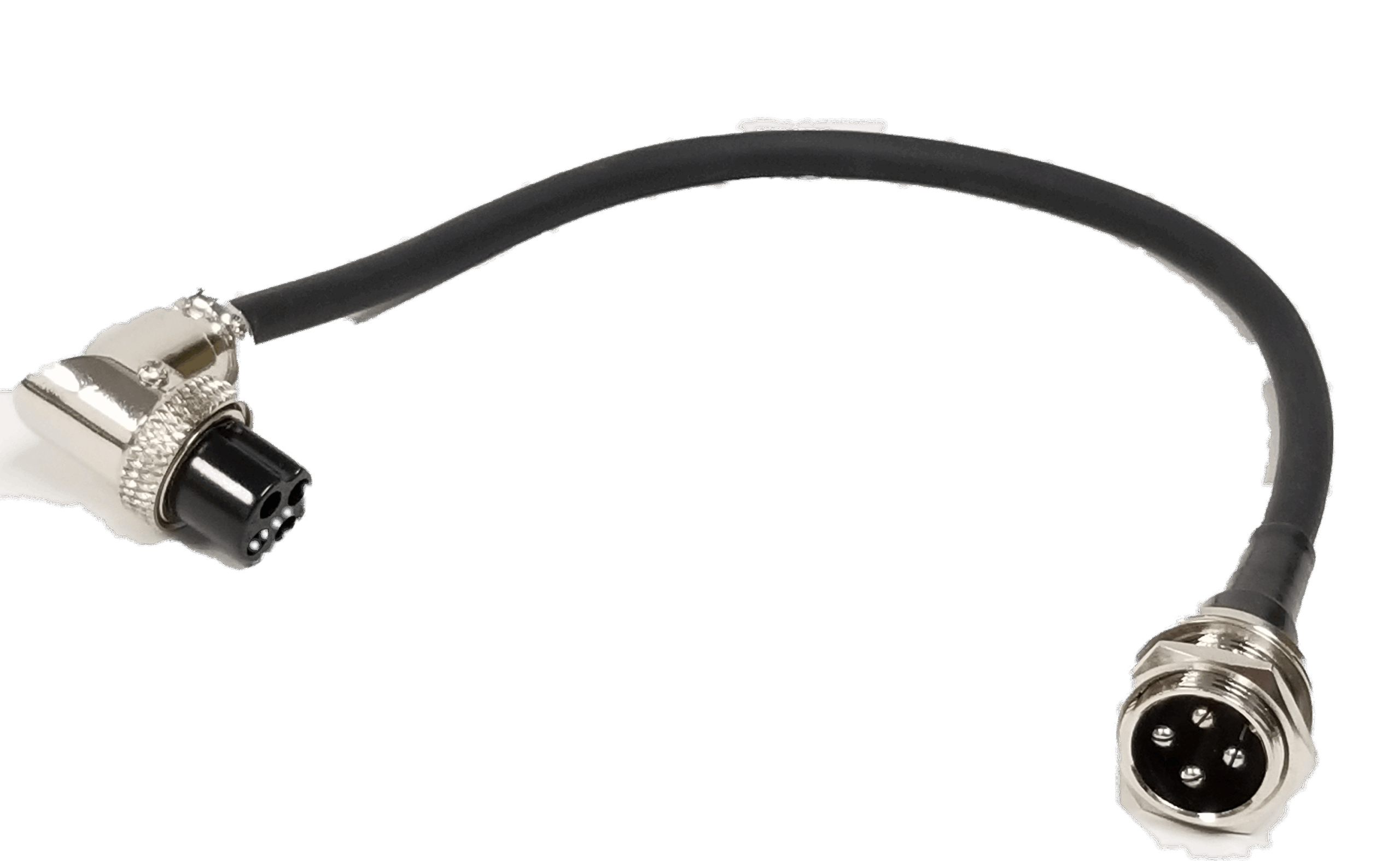 10" MICROPHONE EXTENSION 4 PIN RIGHT ANGLE