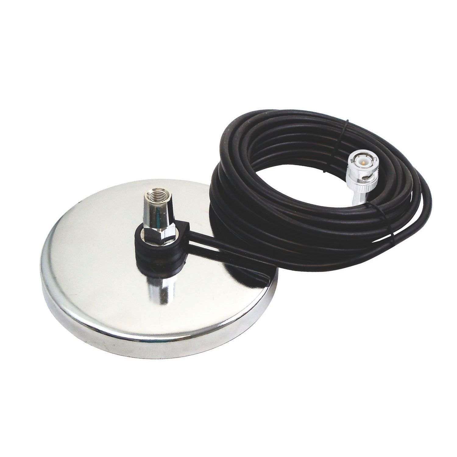 PROCOMM - JBC110-10BN 3" CHROME MAGNET MOUNT WITH 10' RG58 COAX CABLE & BNC CONNECTOR