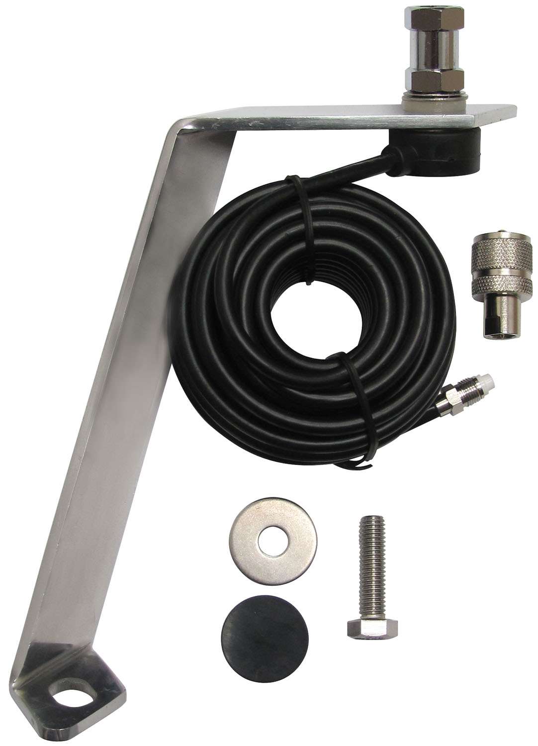PROCOMM - FORD F150 2015 & UP HOOD/FENDER MOUNT WITH 12 FEET WEATHER RESISTANT COAXIAL CABLE & QUICK ON PL259 CONNECTOR
