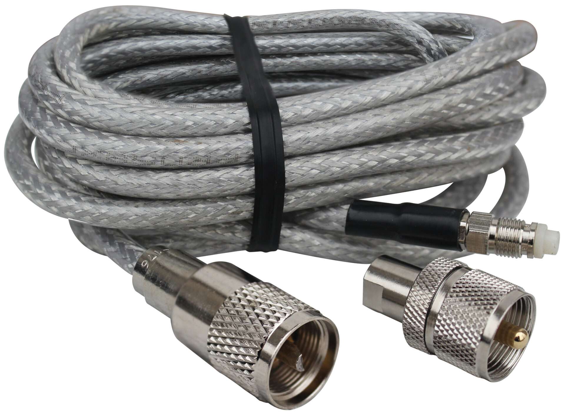 PROCOMM 12' RG8X SUPER MINI 8 COAX WITH SOLDERED PL259 ON ONE END AND FME CONNECTOR WITH UHF ADAPTOR