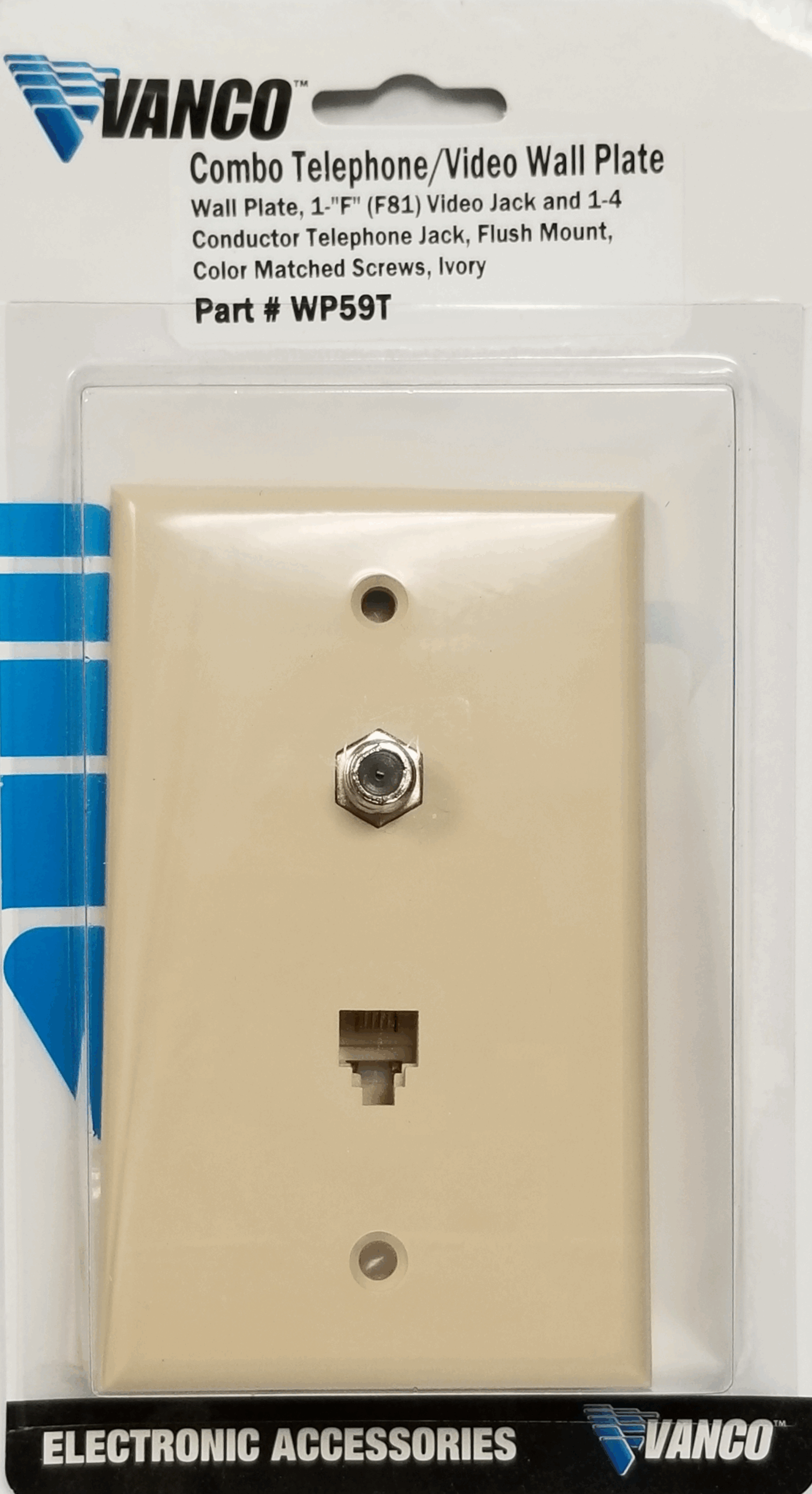 TELEPHONE/TV WALL PLATE