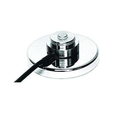 PCTEL/MAXRAD ? GNC CHROME 3-1/4 INCH ROUND MAGNETIC MOUNT WITH 12 FOOT RG-58A/U COAX WITHOUT CONNECTOR