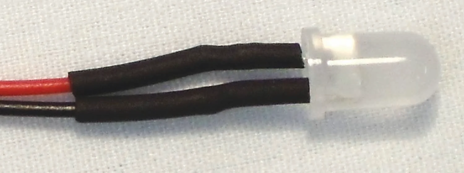 10PK. 5MM 12 VOLT LED W/10" LEADS (RED)