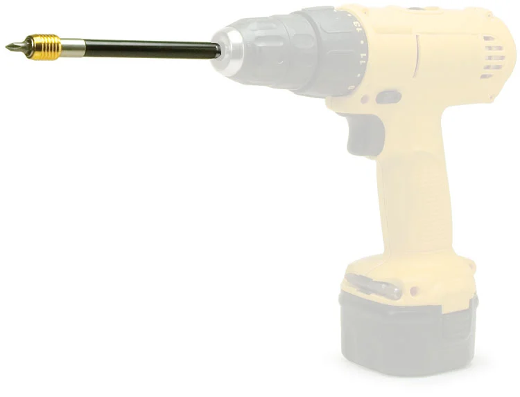 TITAN -  6" QUICK RELEASE AUTO LOCKING MAGNETIC BIT HOLDER EXTENSION ENABLES EASY ACCESS TO HARD TO REACH PLACES