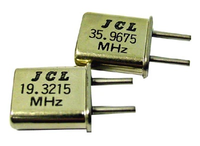 MIDLAND - 75-400 TRANSMIT & RECEIVE CRYSTALS - BLUE (35.9675 & 19.3215 FREQUENCIES)