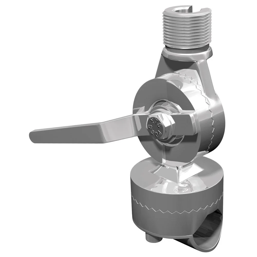 SHAKESPEARE - 4188SL HEAVY DUTY STAINLESS STEEL MARINE RATCHET MOUNT FOR 1", 1-1/4" & 1-1/2" VERTICAL OR HORIZONTAL RAILS