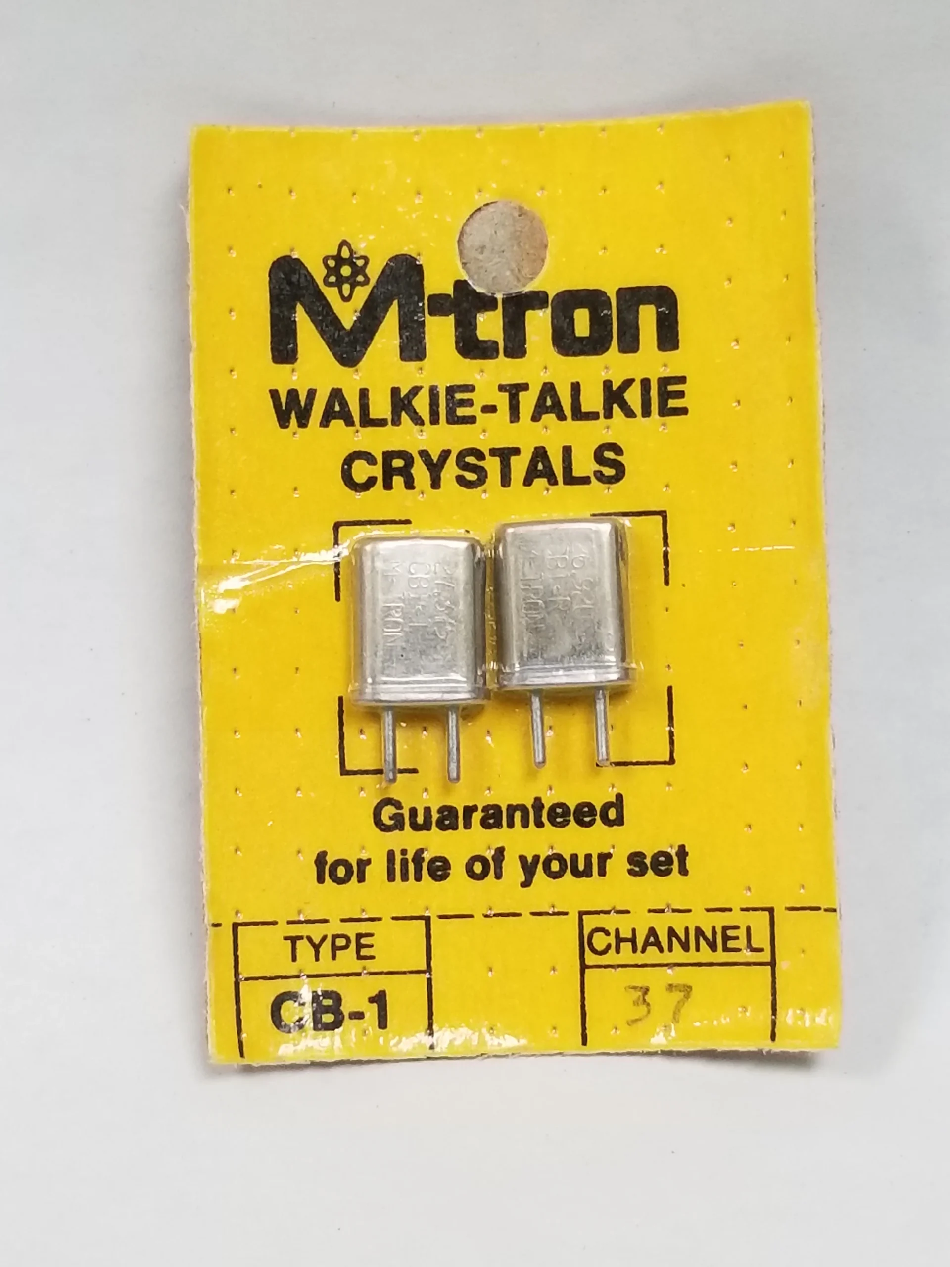 CHANNEL 37 RECEIVE & TRANSMIT CRYSTAL PAIR FOR WALKIE TALKIES
