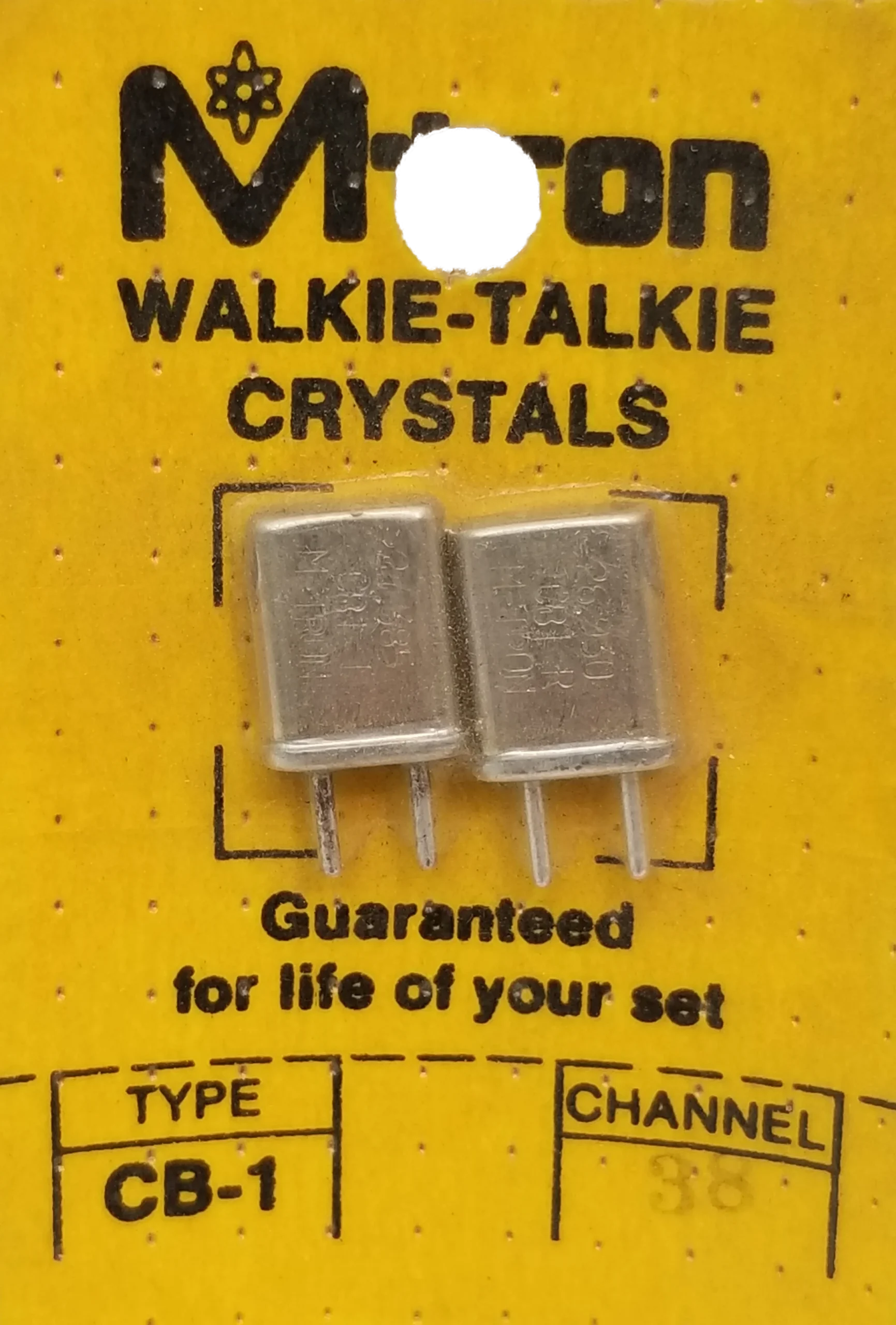 NEWPORT - CH38 CHANNEL 38 RECEIVE & TRANSMIT CRYSTAL PAIR FOR WALKIE TALKIES