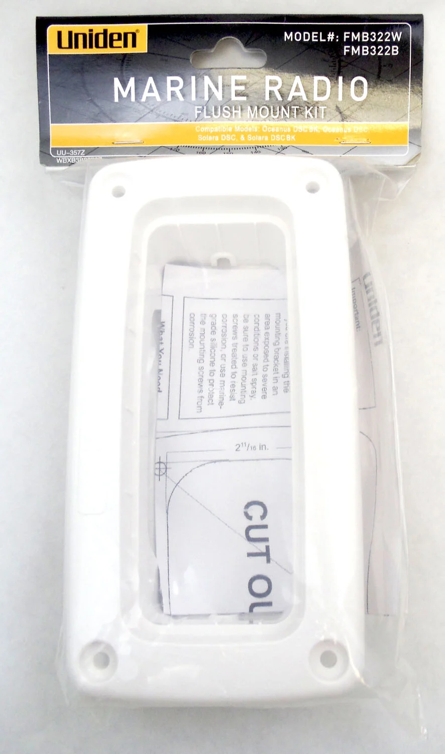 UNIDEN WHITE FLUSH MOUNT FOR SOLARADSC & OCEANUSDSC