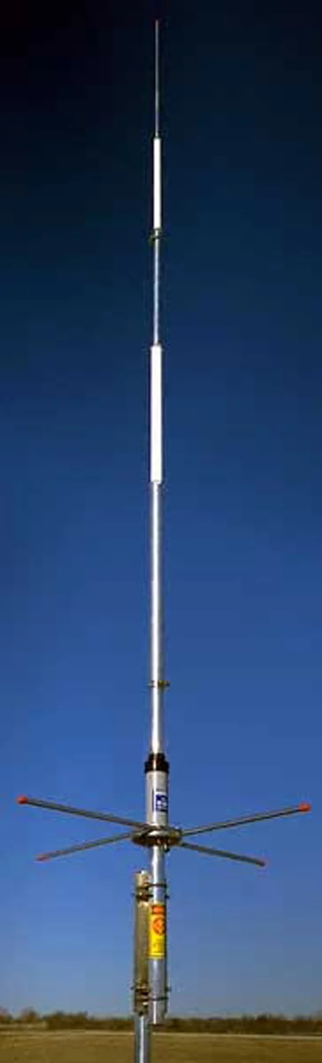 HUSTLER - 15'-4" 600 WATTS FM, 7DB GAIN OMNI DIRECTIONAL 167-174 MHZ  SHUNT FED DIRECT GROUND BASE STATION ANTENNA WITH N TYPE FEMALE CONNECTOR