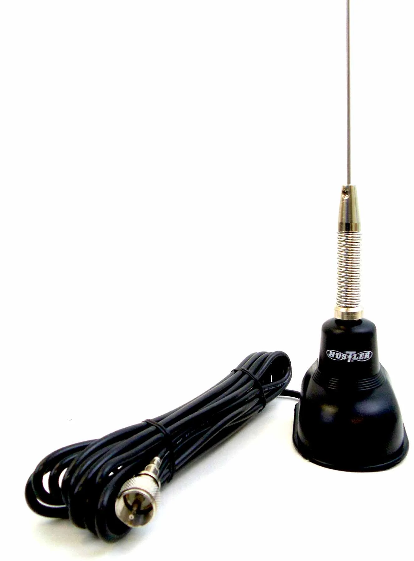 44" TRUNK LIP MOUNT CB ANTENNA W/SPRING 17'CBL-BLK