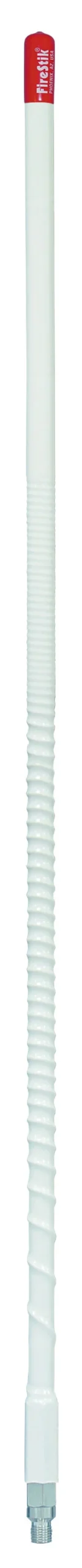 FIRESTIK - KW6-W  6 FOOT HEAVY DUTY TRIM TO TUNE 600 WATT TOP LOADED FIBERGLASS 5/8 WAVE CB ANTENNA WITH 3/8"X24" THREADED BASE IN WHITE