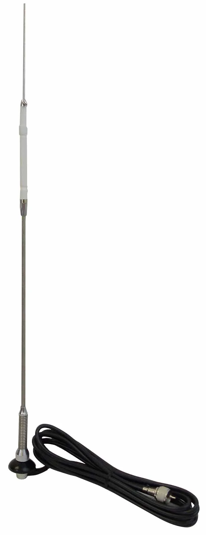HUSTLER - 25" ROOF/DECK MOUNT CB ANTENNA WITH SPRING & 12' COAX CABLE