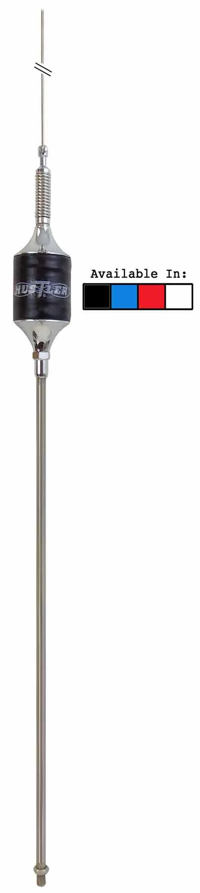 HUSTLER - 55" TALL RED CB SUPER RESONATOR WITH  22" STAINLESS STEEL MAST & SPRING