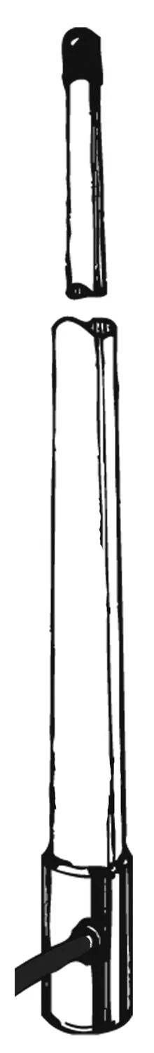 VALOR - 8'  CB/VHF MARINE COMBO ANTENNA WITH 1/4" X 20" STANDARD THREADED BASE, 20' COAX CABLE AND CONNECTOR