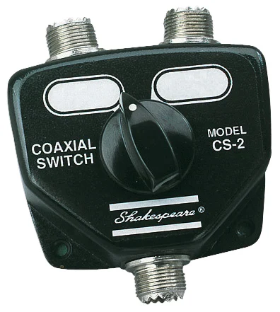 SHAKESPEARE - CS-2 TWO POSITION COAX SWITCH - ALLOWS TWO RADIOS TO BE USED WITH ONE ANTENNA