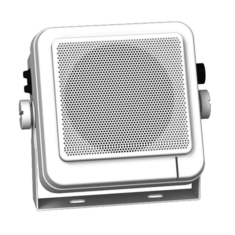 SHAKESPEARE -  ES-4 4" MARINE GRADE EXTERNAL SPEAKER WITH 12 VOLT BUILT-IN AMPLIFIER - IN WHITE