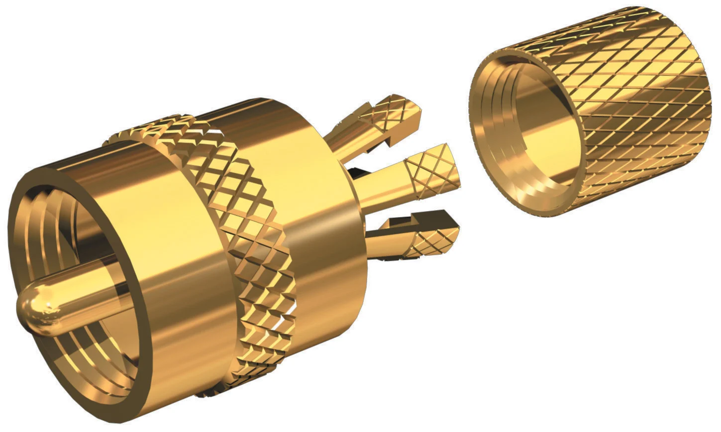SHAKESPEARE - PL-259-CP-G GOLD PLATED CENTERPIN PL259 CONNECTOR FOR RG8X OR RG58A/U COAX CABLE
