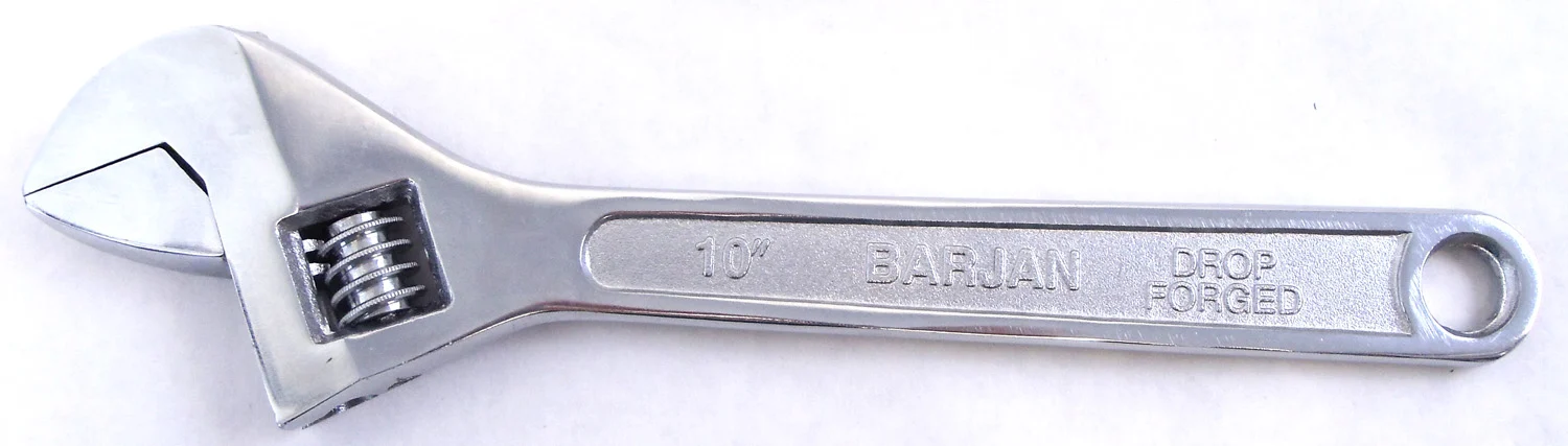BARJAN DROP FORGED 10" ADJUSTABLE CRESCENT WRENCH