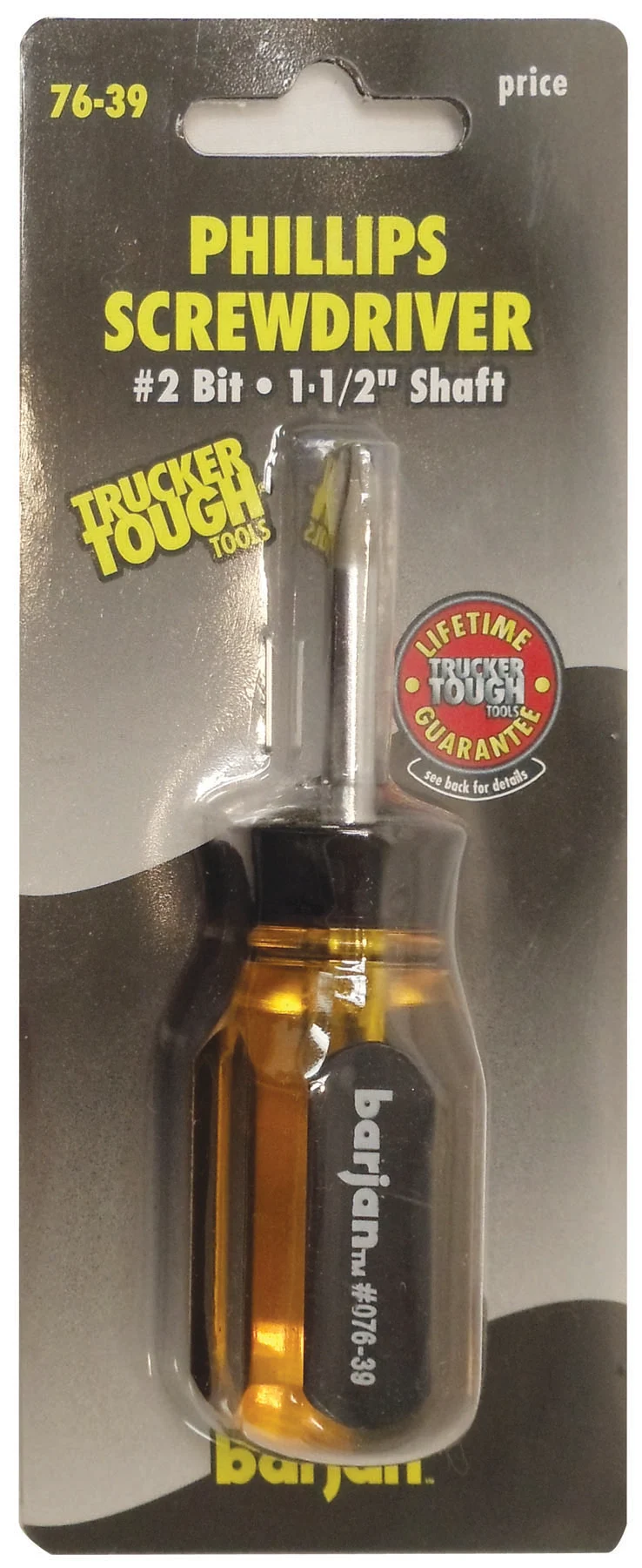 1/4" (#2) BIT PHILLIPS HEAD SCREWDRIVER WITH CHROME VANADIUM 1-1/2" SHAFT. MAGNETIC TIP, IN CARDED PACKAGE.