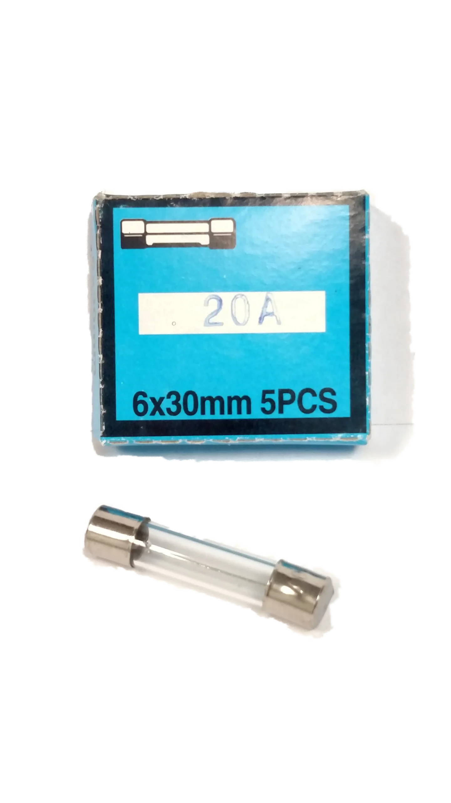 20 AMP GLASS FUSES (BOX OF 5)