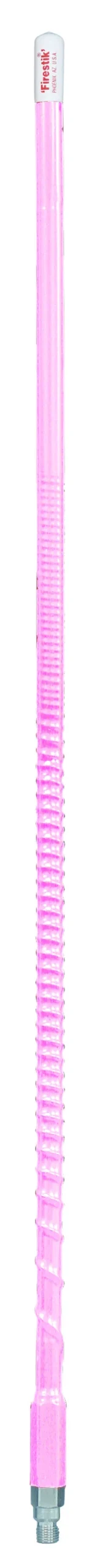 FIRESTIK - KW7-P  7 FOOT HEAVY DUTY TRIM TO TUNE 700 WATT TOP LOADED FIBERGLASS 5/8 WAVE CB ANTENNA WITH 3/8"X24" THREADED BASE IN NEON PINK