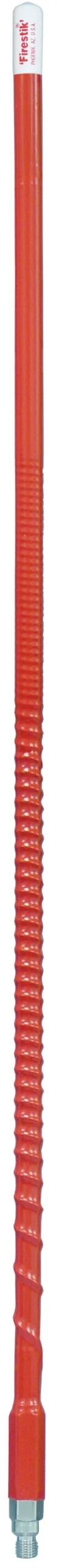 FIRESTIK - KW4-R  4 FOOT HEAVY DUTY TRIM TO TUNE 400 WATT TOP LOADED FIBERGLASS 5/8 WAVE CB ANTENNA WITH 3/8"X24" THREADED BASE IN RED