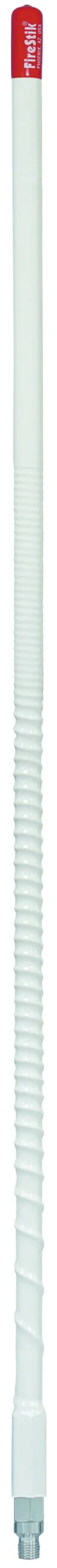FIRESTIK - KW4-W  4 FOOT HEAVY DUTY TRIM TO TUNE 400 WATT TOP LOADED FIBERGLASS 5/8 WAVE CB ANTENNA WITH 3/8"X24" THREADED BASE IN WHITE