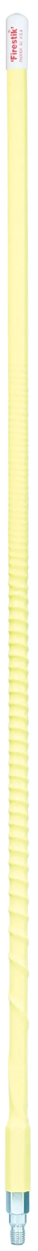 FIRESTIK - KW4-Y  4 FOOT HEAVY DUTY TRIM TO TUNE 400 WATT TOP LOADED FIBERGLASS 5/8 WAVE CB ANTENNA WITH 3/8"X24" THREADED BASE IN YELLOW