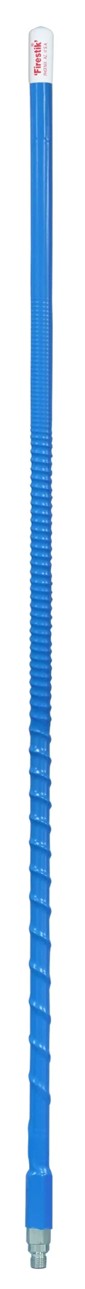 FIRESTIK - KW5-BL  5 FOOT HEAVY DUTY TRIM TO TUNE 500 WATT TOP LOADED FIBERGLASS 5/8 WAVE CB ANTENNA WITH 3/8"X24" THREADED BASE IN BLUE