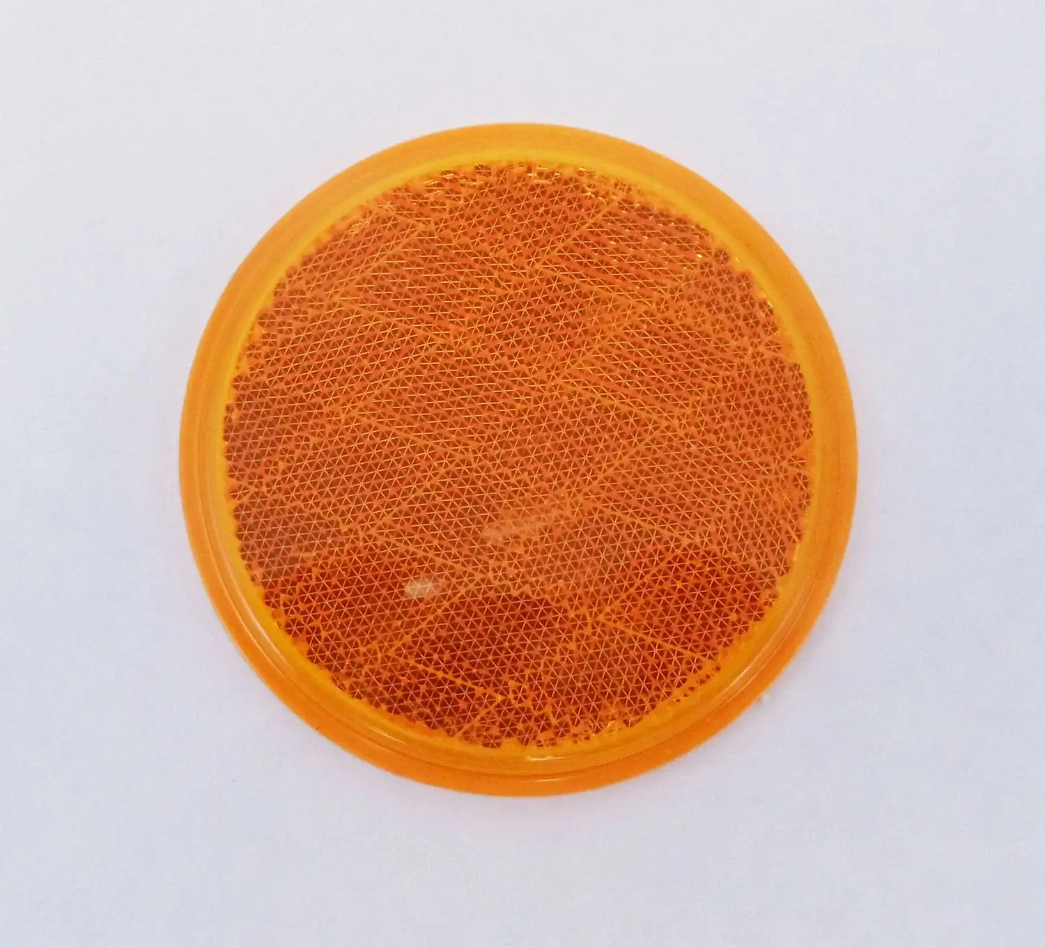 3" ROUND AMBER REFLECTOR STICK-ON SAE-A-87-DOT APPROVED
