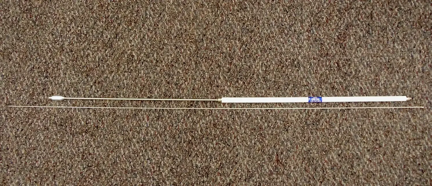 HUSTLER - 7'-1" TALL 142 - 149 MHZ  2 METER COLLINEAR 5/8 WAVE, 5.2 DB GAIN VHF ANTENNA WITH 3/8"X 24" THREADED BASE